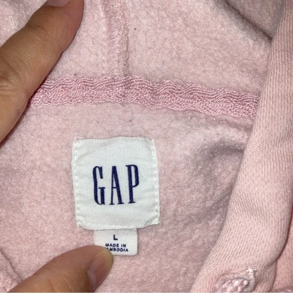 Gap Men’s Hoodie Sweater Pullover Size large Casual Preppy Everyday 90s Pocket - Picture 5 of 10